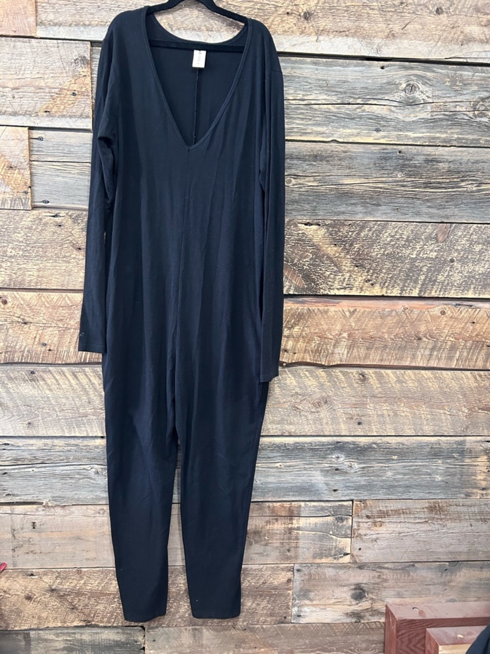 Smash + Tess Black Long Sleeve V-Neck Jumpsuit